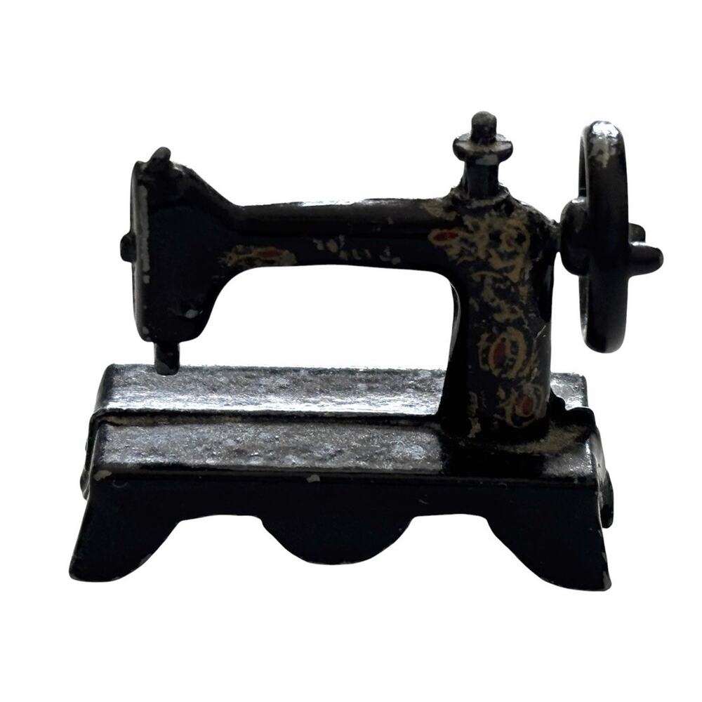 Dollhouse Singer Cast Iron Sewing Machine Miniature Vintage Old Fashion